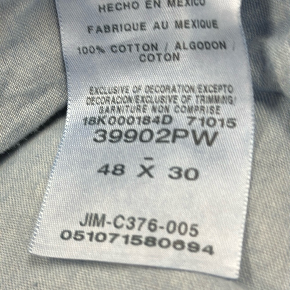 Wrangler Rugged Wear Cotton Stretch Flex Denim Blue Jeans 48x30 - Picture 9 of 11